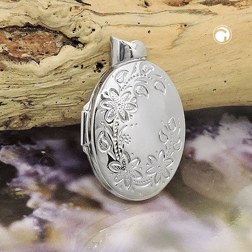 Médaillon argent sterling 21x16 mm