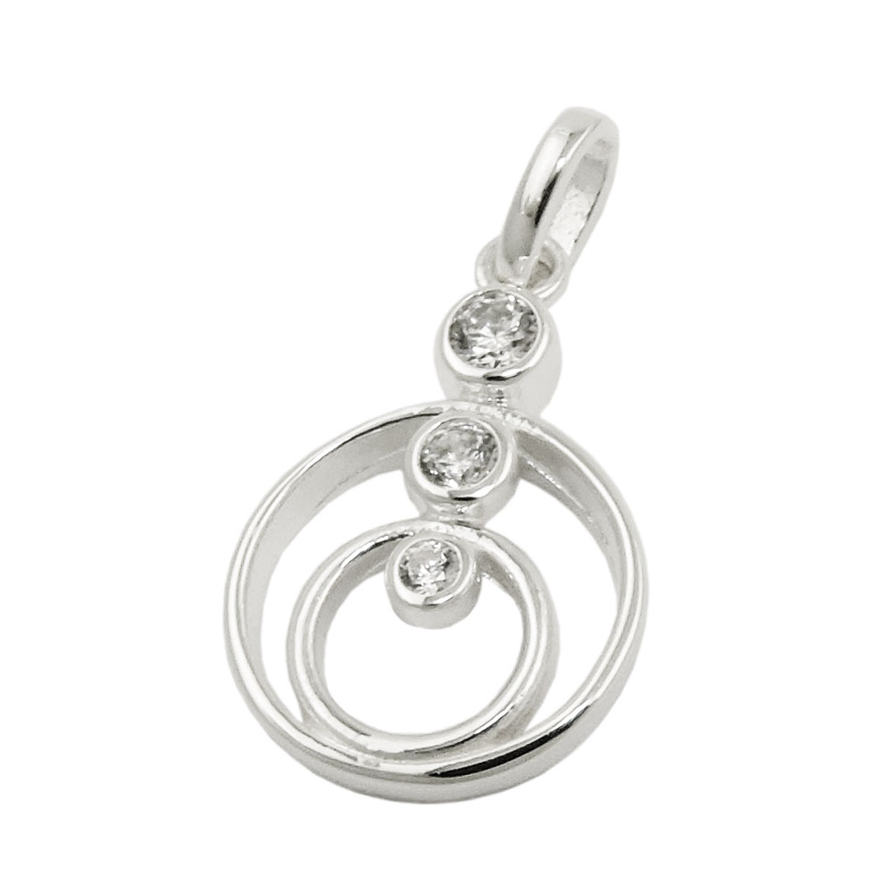 Pendentif argent 925 avec zirconia