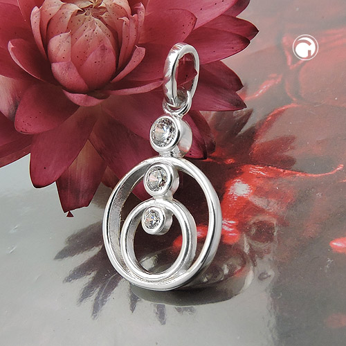 Bijou pendentif argent sterling zirconia