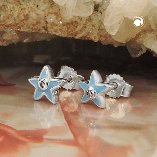 Stud earring argent sterling forme étoile
