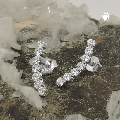 Studs argent sterling avec zirconia brillante