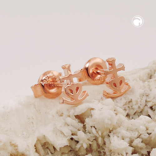 Boucles d'oreilles symboliques Foi Espoir Charité en argent 925