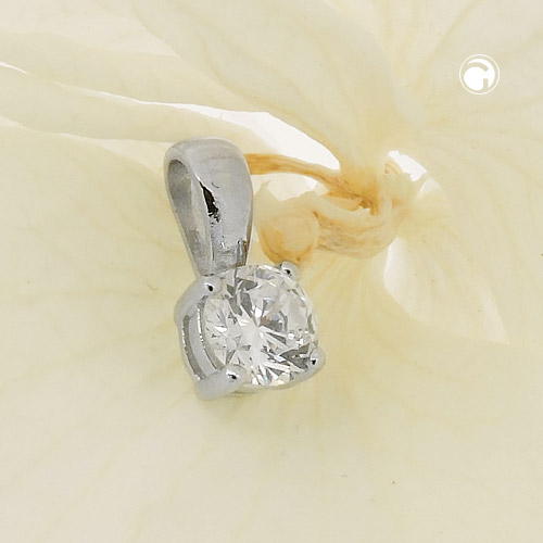 Bijou argent sterling pendentif zirconium vue de face