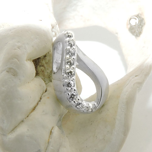 Bijou pendentif argent sterling avec zirconias