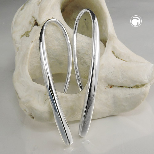 Paire de boucles d'oreilles argent sterling fines