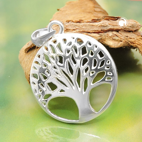 Arbre de Vie argent sterling pendentif vue de face