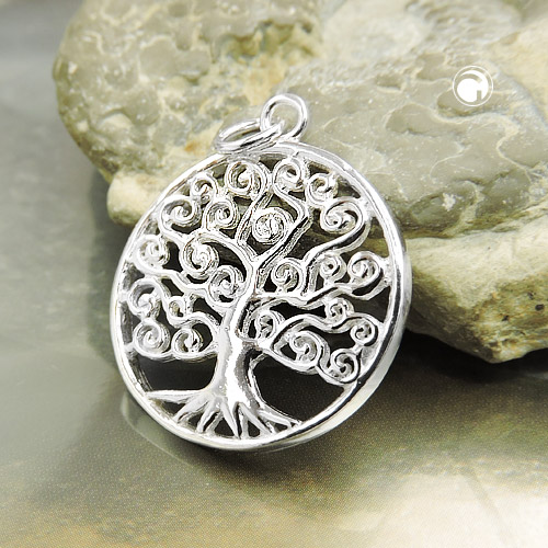 Bijou Arbre de Vie argent sterling vue détaillée