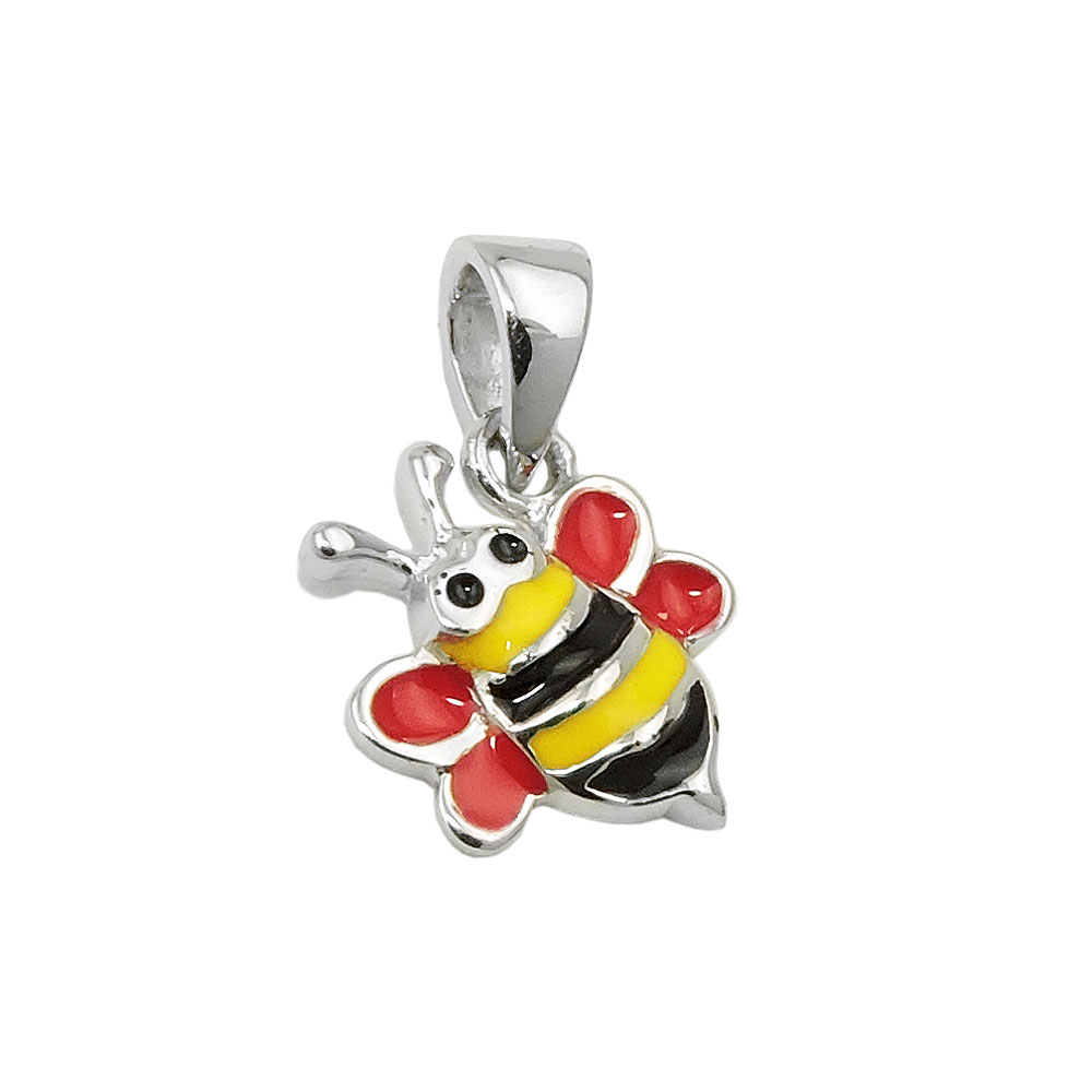 Pendentif abeille en argent 925/000, vue de face