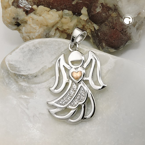 Bijou pendentif ange en argent sterling