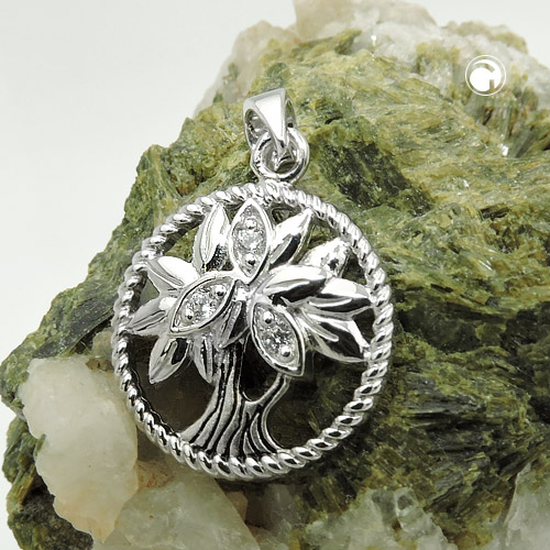 Bijou argent sterling arbre de vie pendentif 15mm