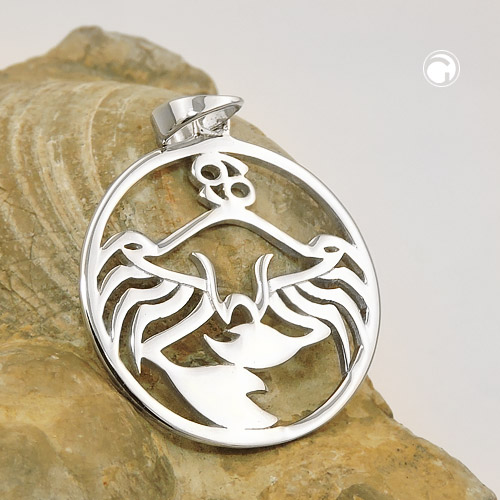 Bijou zodiacal Cancer en argent sterling