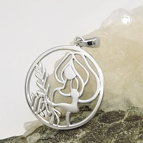 Pendentif signe astrologique Vierge argent sterling