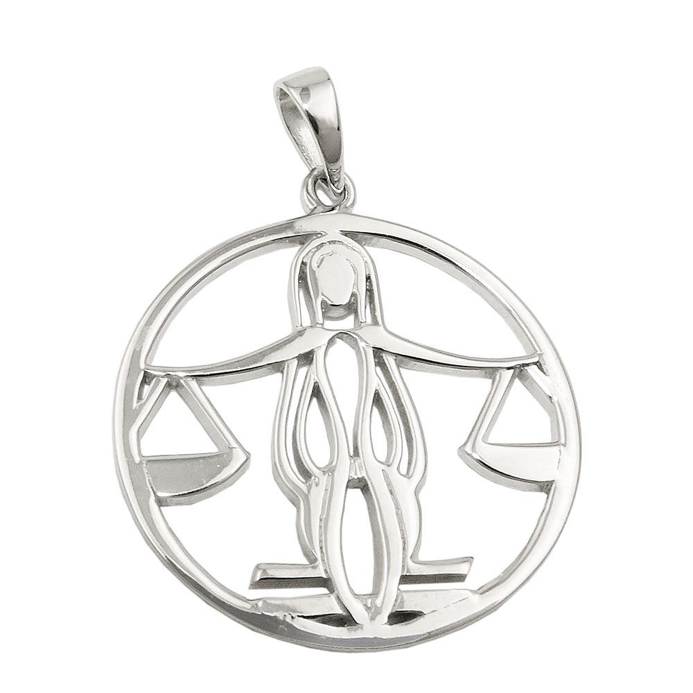 Pendentif argent Balance 925 sur fond neutre