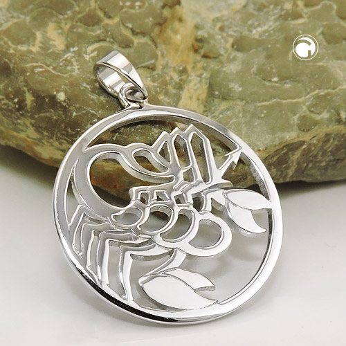 Pendentif astrologique scorpion argent sterling