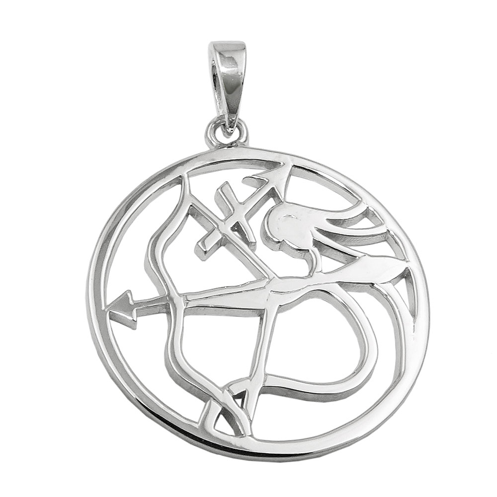Pendentif argent 925 signe astrologique Sagittaire