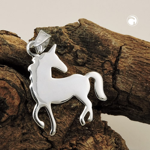 Bijou argent sterling licorne pendentif brillant