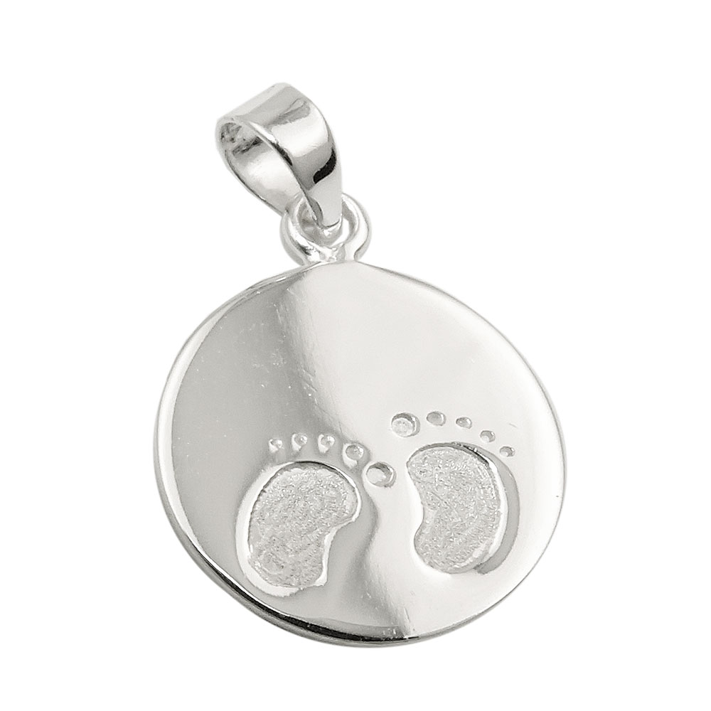 Pendentif argent 925 Petits Pieds, vue face avant