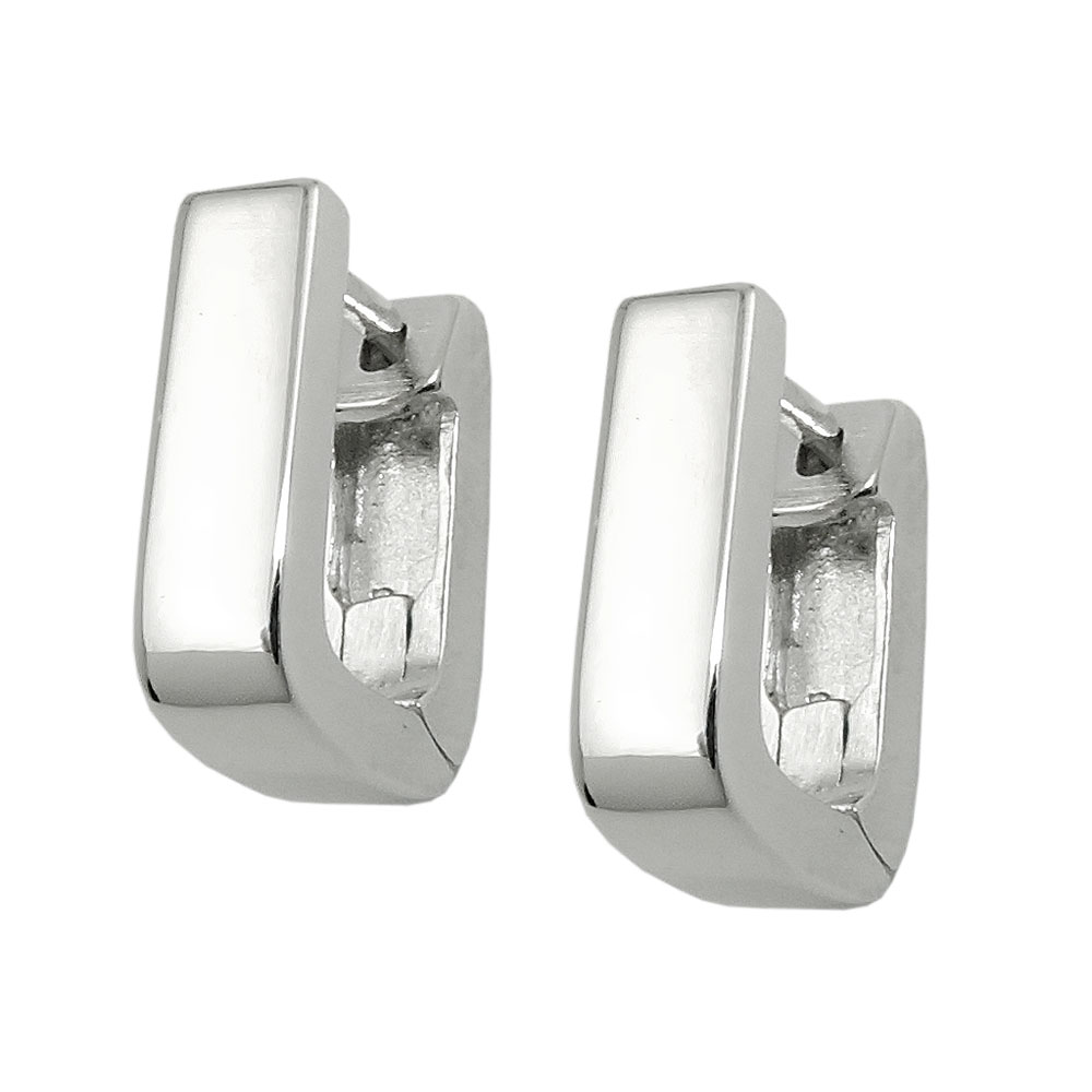 Boucles d'oreilles créoles argent 925 avec zirconia