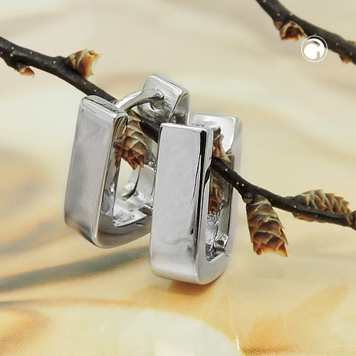 Paire de boucles d'oreilles argent sterling zirconia vue de face