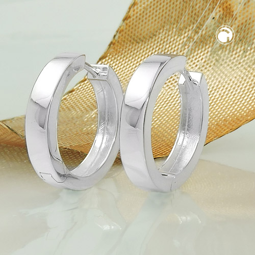Paire de boucles d'oreilles hoop argent sterling 19mm