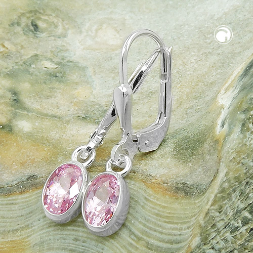 Paire de boucles d'oreilles en argent sterling avec fermoir levier