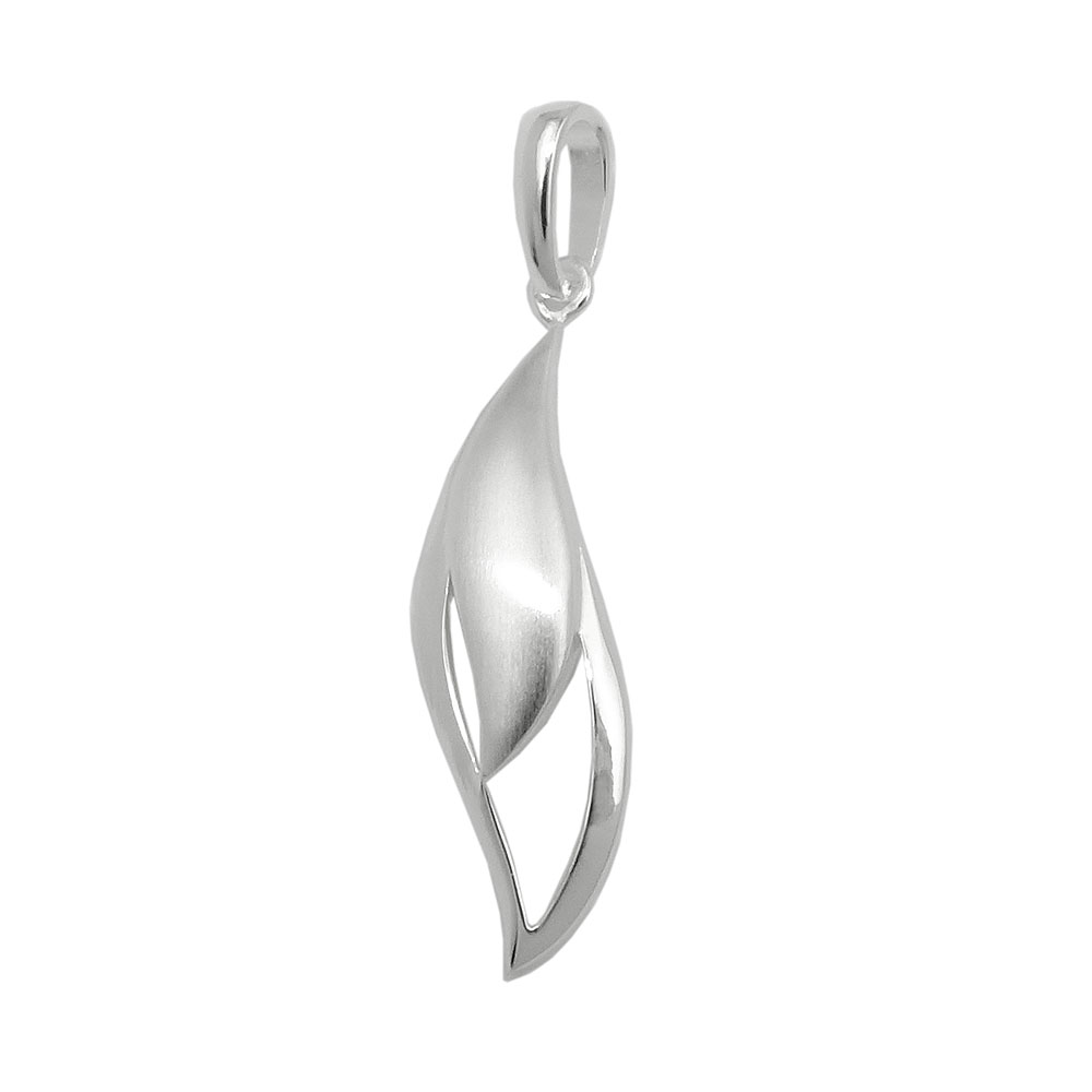 Pendentif argent 925 mat et brillant vue face