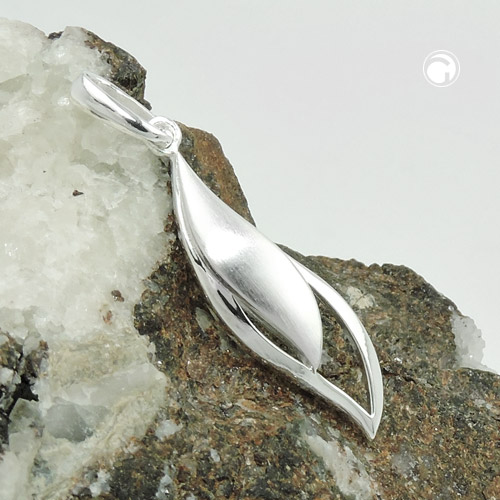 Pendentif argent sterling mat brillant détail finition