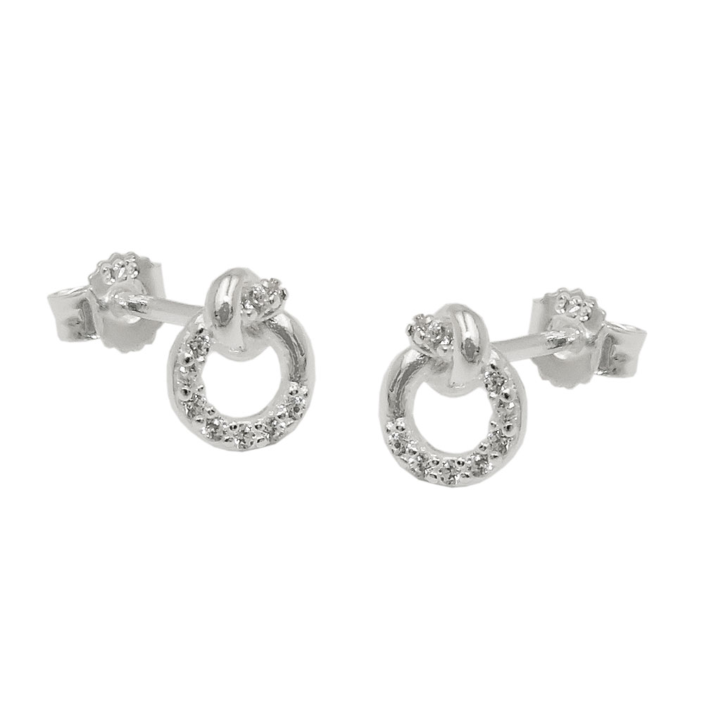 Boucles d'oreilles argent 925 avec zirconium