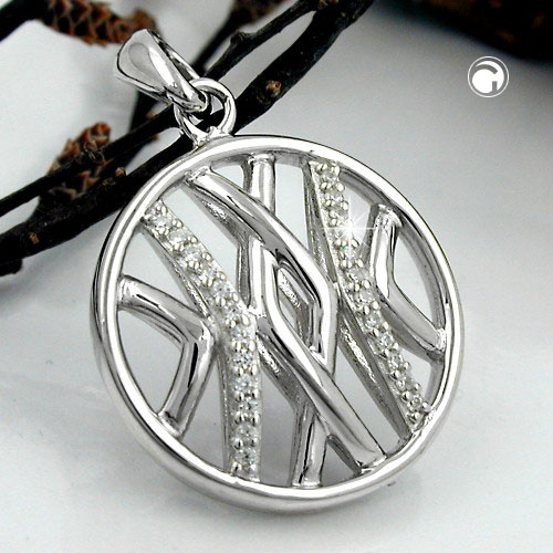 Vue de profil du pendentif étoile argent sterling 19 mm