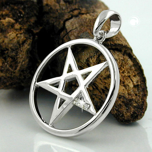 Pendentif étoile argent sterling 20mm vue de face