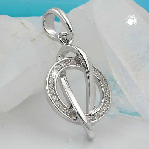 Bijou pendentif argent sterling zirconias
