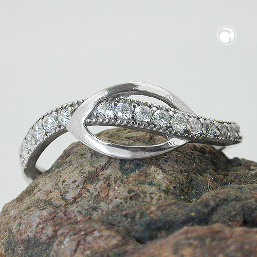 Bague femme argent sterling zircons scintillants