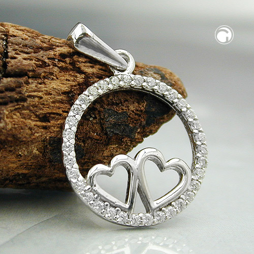 Pendentif femme argent 925 zirconias éclatant
