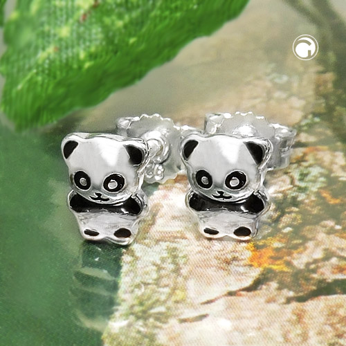 Studs argent sterling motif panda