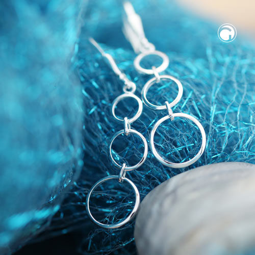 Créoles argent sterling 925 modèle 3 anneaux