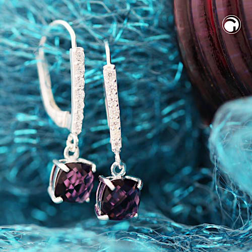 Paire de boucles d'oreilles argent sterling 925