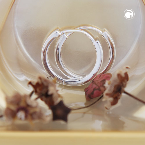 Paire de hoops argent sterling 925 vue de face