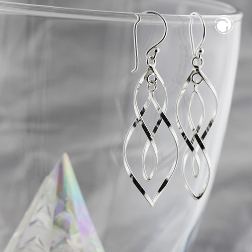 Paire de boucles d'oreilles en argent sterling 925