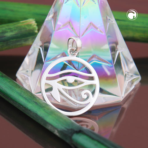 Pendentif argent œil d'Horus vu de profil